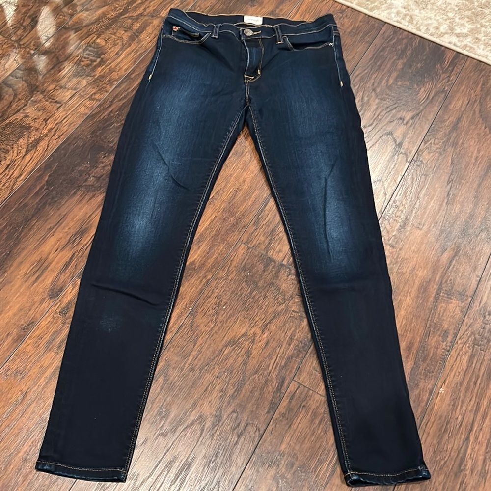 Hudson Nico Midrise super skinny jeans EUC size 28 dark wash